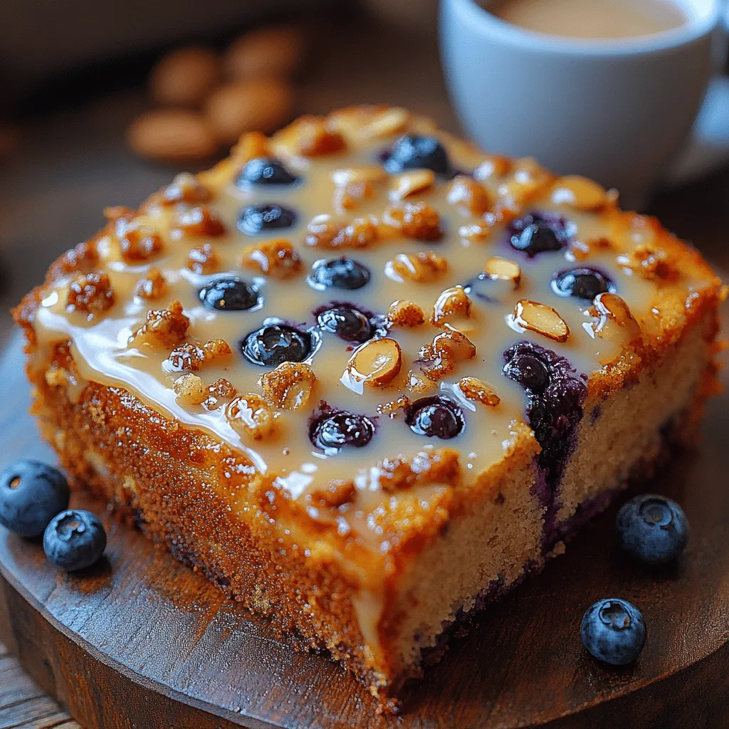 If you're in search of a delightful baked treat to elevate your breakfast, snack time, or dessert offerings, look no further than Blueberry Almond Coffee Cake. This cake is a harmonious blend of flavors and textures that will tantalize your taste buds and impress your guests. The combination of juicy blueberries, nutty almonds, and the rich, moist crumb make it a versatile option for any occasion. Whether you're hosting a brunch, enjoying a quiet morning at home, or simply indulging in a sweet snack, this coffee cake is sure to satisfy.