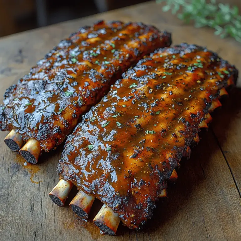When it comes to barbecue, few dishes can rival the rich, tantalizing flavor of Sweet & Smoky Bourbon BBQ Ribs. This mouth-watering dish combines the deep, complex notes of bourbon with a perfect balance of sweetness and smokiness, creating an unforgettable culinary experience. Imagine sinking your teeth into tender, juicy ribs that have been slow-cooked to perfection, their meat practically falling off the bone. The sweet caramelization from brown sugar, combined with a symphony of spices, makes each bite an explosion of flavor that will have your taste buds dancing with delight.