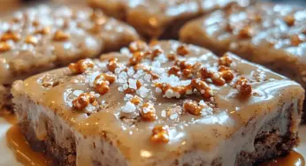 Salted Caramel Pretzel Blondies Recipe