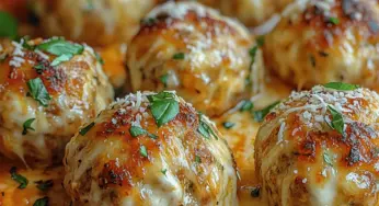 Cheesy Goodness Stuffed Chicken Parmesan Meatballs: A Culinary Delight