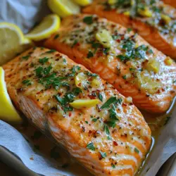 Zesty Baked Lemon Garlic Salmon: A Flavorful and Healthy Delight