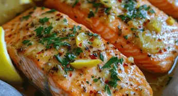 Zesty Baked Lemon Garlic Salmon: A Flavorful and Healthy Delight