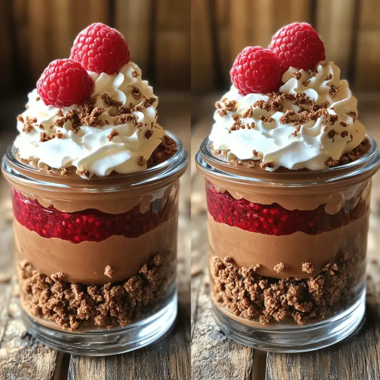 There’s something undeniably enchanting about a dessert that marries rich chocolate with the fresh brightness of raspberries. The "Marry Me No Bake Raspberry Chocolate Mousse Cups" is not just a treat for your taste buds; it’s an experience that evokes romance and indulgence. This luscious dessert is perfect for special occasions—whether you're celebrating an anniversary, hosting a dinner party, or simply surprising someone special. The combination of creamy chocolate mousse and tart raspberries is nothing short of magical, capturing the essence of love in each delicious bite.