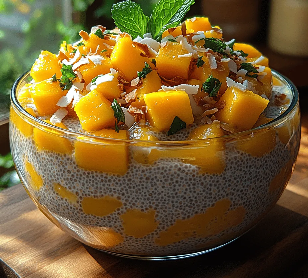 In recent years, chia pudding has emerged as a star player in the realm of healthy desserts, captivating health enthusiasts and food lovers alike. This simple yet indulgent dish is not just a treat for your taste buds; it’s a powerhouse of nutrients that fits seamlessly into various dietary regimes, from vegan to gluten-free. The combination of chia seeds with creamy coconut milk and the luscious sweetness of ripe mango elevates this pudding to a new level of deliciousness. This Mango Coconut Chia Pudding recipe is not only a feast for the senses but also a convenient option for those seeking a nutritious snack or dessert.
