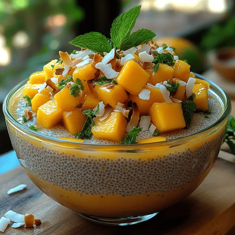 In recent years, chia pudding has emerged as a star player in the realm of healthy desserts, captivating health enthusiasts and food lovers alike. This simple yet indulgent dish is not just a treat for your taste buds; it’s a powerhouse of nutrients that fits seamlessly into various dietary regimes, from vegan to gluten-free. The combination of chia seeds with creamy coconut milk and the luscious sweetness of ripe mango elevates this pudding to a new level of deliciousness. This Mango Coconut Chia Pudding recipe is not only a feast for the senses but also a convenient option for those seeking a nutritious snack or dessert.