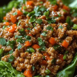 In the ever-evolving world of quick and healthy meals, few recipes capture the essence of flavor and nutrition quite like Sesame Hoisin Ground Chicken Lettuce Wraps. These delightful wraps are not only a feast for the senses but also a smart choice for anyone looking to enjoy a low-carb alternative to traditional wraps. Perfect for a light lunch or dinner, these lettuce wraps are brimming with protein, colorful vegetables, and a savory hoisin sauce that will have your taste buds dancing.