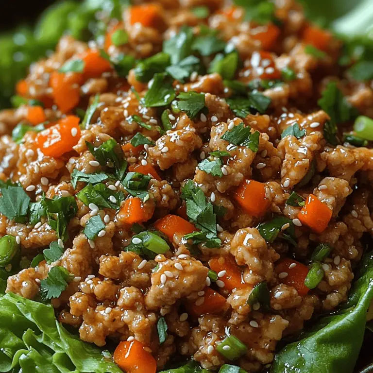 In the ever-evolving world of quick and healthy meals, few recipes capture the essence of flavor and nutrition quite like Sesame Hoisin Ground Chicken Lettuce Wraps. These delightful wraps are not only a feast for the senses but also a smart choice for anyone looking to enjoy a low-carb alternative to traditional wraps. Perfect for a light lunch or dinner, these lettuce wraps are brimming with protein, colorful vegetables, and a savory hoisin sauce that will have your taste buds dancing.
