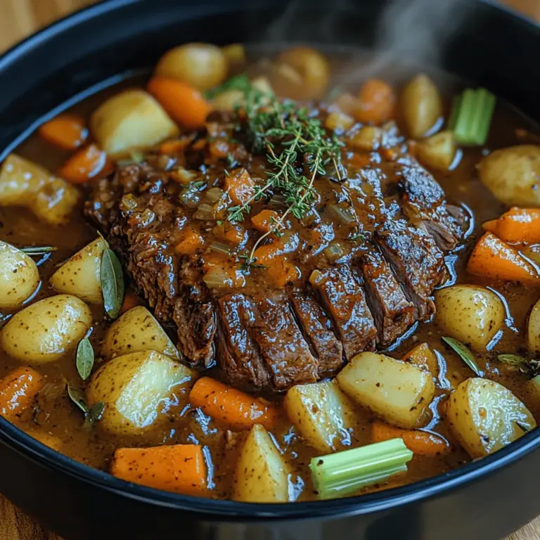 Welcome to the world of comforting, hearty meals that warm the soul! If you're searching for a dish that embodies cozy evenings and family gatherings, look no further than the Savory Slow Cooker Pot Roast. This classic recipe marries the ease of slow cooking with the rich, bold flavors of perfectly seasoned beef and vegetables, resulting in a meal that is not only delicious but also incredibly satisfying.