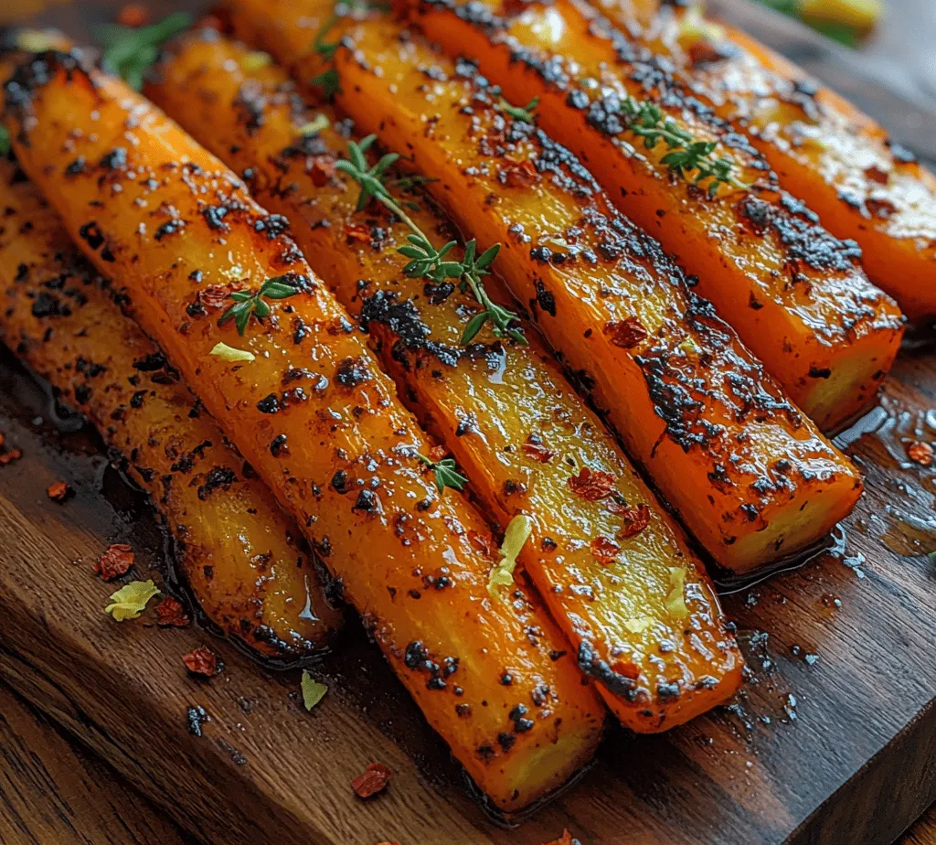 If you're in search of a side dish that marries sweetness with a hint of spice, look no further than Sweet & Spicy Honey Butter Roasted Carrots. This dish not only tantalizes the taste buds but also adds a beautiful pop of color to any plate, making it an excellent choice for both casual family dinners and festive gatherings. The contrast of the natural sweetness of carrots against the rich, buttery glaze infused with honey and a fiery kick from red pepper flakes creates a symphony of flavors that will leave you reaching for more.