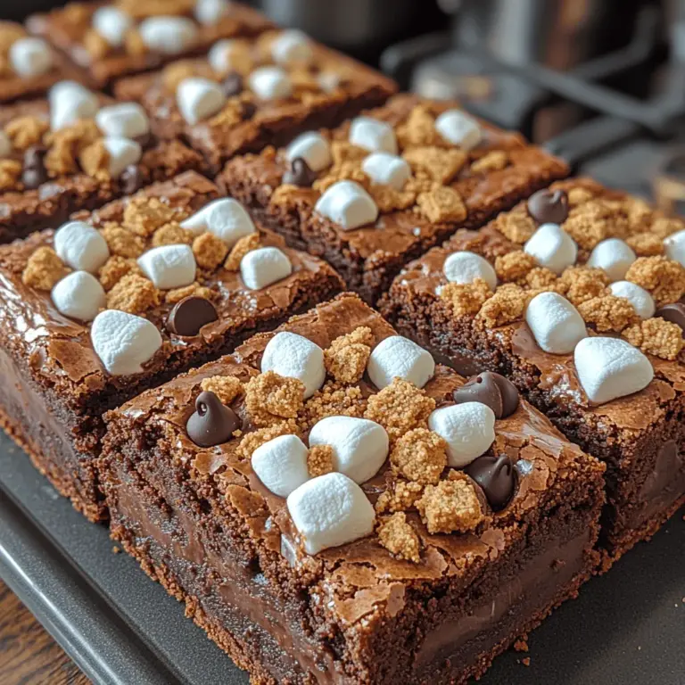 The flavor profile of s’mores is undeniably enchanting, featuring a harmonious blend of chocolate, crunchy graham crackers, and gooey toasted marshmallows. Each bite transports you to a cozy campfire setting, where laughter mingles with the sweet aroma of melting chocolate. When this delightful combination is integrated into a brownie, it creates a dessert that is both rich and decadent, with a fudgy texture that perfectly complements the elements of s’mores.