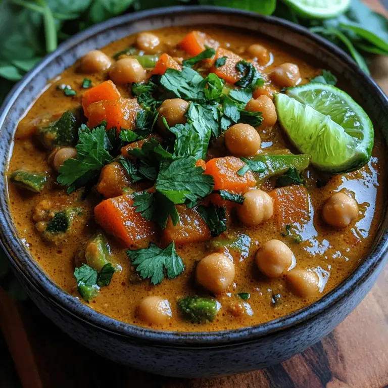 The Tropical Bliss Coconut Curry Chickpea Stew is more than just a dish; it's an invitation to savor the rich, vibrant flavors of tropical cuisine right from the comfort of your own kitchen. This hearty stew is a harmonious blend of spices, vegetables, and wholesome ingredients, making it a delightful choice for lunch, dinner, or meal prep. Whether you’re looking for a comforting bowl to warm you up or a nutritious option to keep you energized, this stew checks all the boxes.