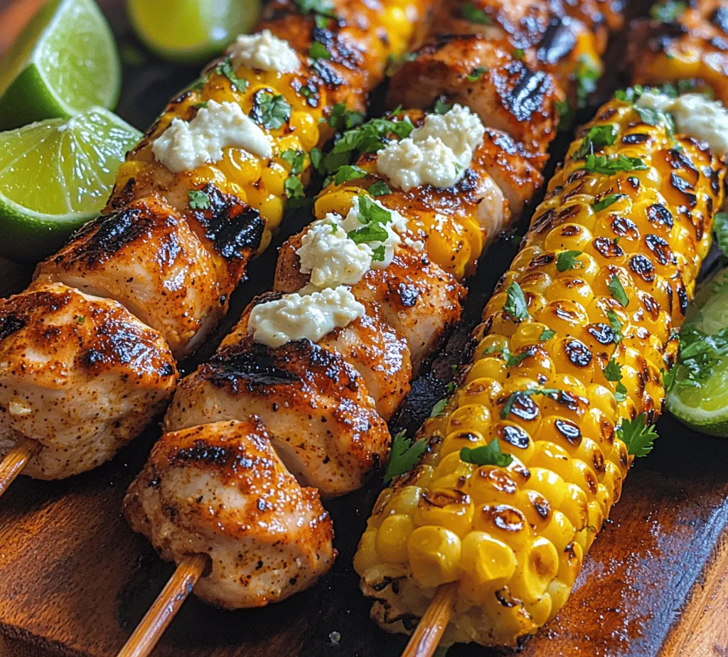 Grilled Mexican Street Corn and Chicken Kabobs bring the vibrant flavors of traditional street food into your backyard. This recipe combines juicy, marinated chicken with sweet, charred corn, topped with creamy cotija cheese and zesty lime, creating a dish that is not only delicious but visually stunning. Perfect for summer barbecues or family dinners, these kabobs are easy to prepare and sure to impress your guests. In this article, we will explore the ingredients, preparation steps, and the cultural significance of this delightful dish.