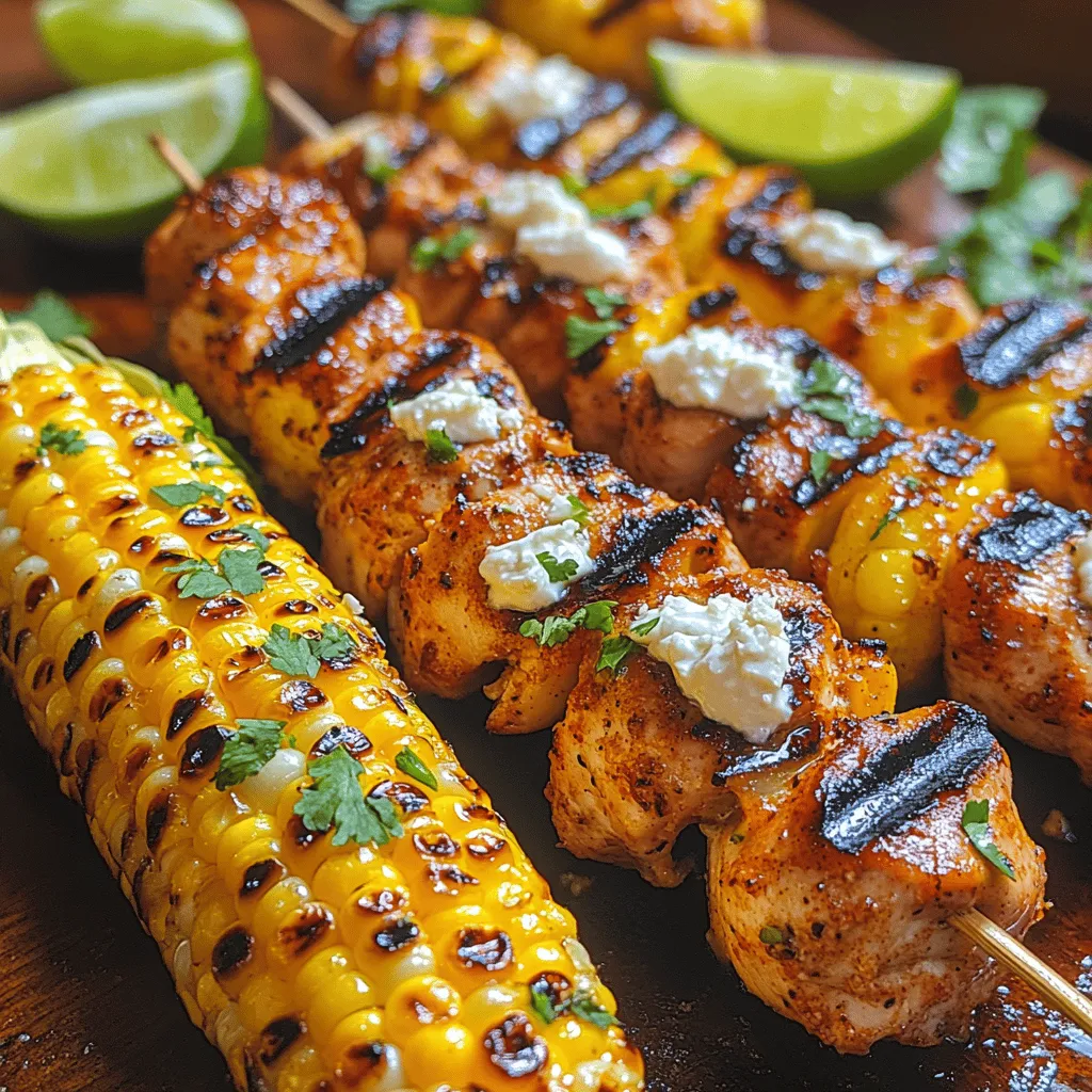 Grilled Mexican Street Corn and Chicken Kabobs bring the vibrant flavors of traditional street food into your backyard. This recipe combines juicy, marinated chicken with sweet, charred corn, topped with creamy cotija cheese and zesty lime, creating a dish that is not only delicious but visually stunning. Perfect for summer barbecues or family dinners, these kabobs are easy to prepare and sure to impress your guests. In this article, we will explore the ingredients, preparation steps, and the cultural significance of this delightful dish.