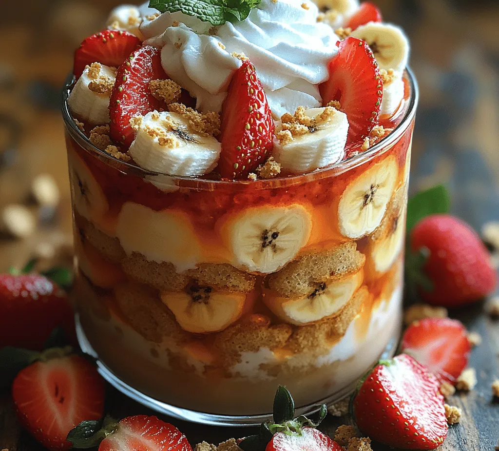 The Strawberry Banana Bliss Pudding is a delectable dessert that captures the essence of summer in every spoonful. It’s a delightful harmony of flavors and textures, combining the sweet creaminess of ripe bananas and the juicy brightness of fresh strawberries. This pudding is not only visually stunning with its vibrant hues but also offers a refreshing taste that makes it an ideal treat for hot days, festive gatherings, or simply as a sweet indulgence any time of the year.