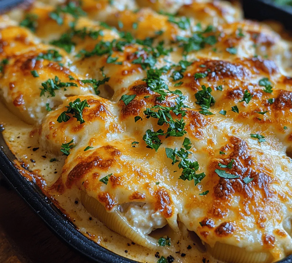 In the realm of comforting meals, few dishes can compete with the indulgent flavors and satisfying textures of Garlic Butter Chicken Alfredo Stuffed Shells. This dish combines tender jumbo pasta shells filled with a rich, creamy chicken filling, enveloped in a luscious garlic butter sauce. It’s a culinary experience that brings together the warmth of home-cooked meals with the convenience required by today’s busy households.