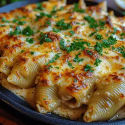 In the realm of comforting meals, few dishes can compete with the indulgent flavors and satisfying textures of Garlic Butter Chicken Alfredo Stuffed Shells. This dish combines tender jumbo pasta shells filled with a rich, creamy chicken filling, enveloped in a luscious garlic butter sauce. It’s a culinary experience that brings together the warmth of home-cooked meals with the convenience required by today’s busy households.