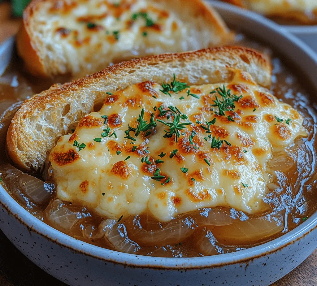 Classic French Onion Soup is a timeless dish that encapsulates comfort and culinary craftsmanship. Its rich flavors, expertly caramelized onions, and the indulgent layer of gooey melted cheese atop a toasted baguette make it a beloved staple in kitchens and restaurants alike. Whether served as an appetizer or a main course, this soup is perfect for any occasion, providing warmth and satisfaction with every spoonful.