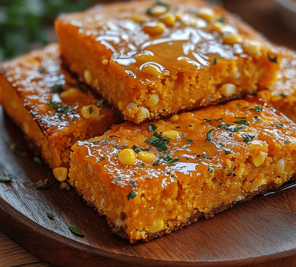 Cornbread is a beloved staple in many households, often associated with comforting meals and warm gatherings. Imagine elevating this classic dish with the natural sweetness of sweet potatoes and the richness of honey butter. The Honey Butter Sweet Potato Cornbread recipe brings together the earthy flavors of sweet potatoes with the classic texture of cornbread, making it a delightful addition to any table. This unique combination not only tantalizes your taste buds but also offers a cozy, homestyle appeal that is perfect for various occasions, whether it's a family gathering, a festive holiday feast, or a casual dinner with friends.