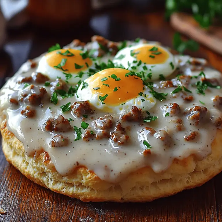 Imagine waking up to the mouthwatering aroma of freshly baked biscuits, the rich scent of savory sausage gravy, and the comforting warmth of melted cheese. This is not just a dream; it’s a reality with our innovative Breakfast Bliss: Biscuits and Sausage Gravy Pizza. This recipe takes beloved breakfast staples and cleverly transforms them into a delicious pizza that can easily become the highlight of any gathering.