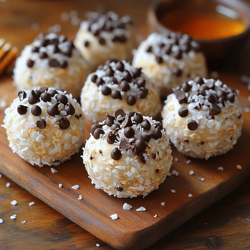 In the world of healthy snacking, Coconut Chocolate Chip Energy Bites stand out as a delightful fusion of flavor and nutrition. These bite-sized treats are perfect for busy individuals seeking a quick energy boost or a satisfying snack that doesn't compromise on taste. Packed with wholesome ingredients like rolled oats, almond butter, and coconut, these energy bites serve not only to satisfy cravings but also to provide essential nutrients.