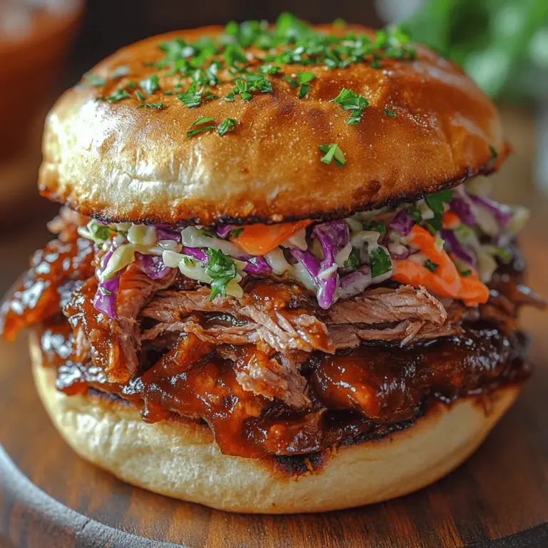 Sweet & Tangy BBQ Pulled Pork is a dish that embodies the essence of comfort food, making it a beloved staple at gatherings, picnics, and family dinners across the globe. The allure of BBQ pulled pork lies not only in its tender, melt-in-your-mouth texture but also in the harmonious blend of sweet and tangy flavors that captivate the taste buds. Whether served piled high on a soft bun or plated alongside traditional sides like coleslaw and baked beans, this dish has the remarkable ability to elevate any meal occasion into a festive feast.