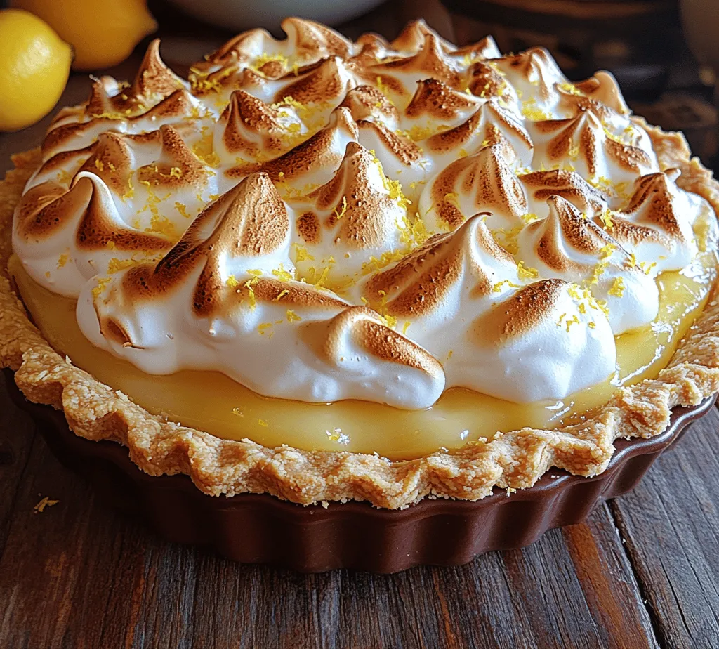 Lemon Meringue Pie is a timeless dessert that captivates taste buds with its harmonious blend of flavors and textures. The allure of this pie lies in its bright, tangy lemon filling that perfectly contrasts the sweet, fluffy meringue topping. The buttery crust adds a delightful crunch, making each bite a delightful experience. Whether served at a summer gathering or a holiday feast, this pie stands out as a crowd-pleaser, showcasing the beauty of homemade desserts.
