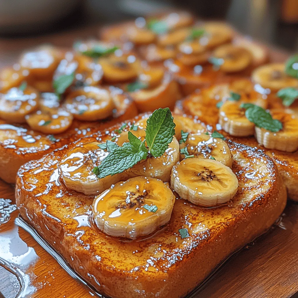 French toast is a beloved breakfast staple enjoyed around the world. Its golden-brown exterior, soft and fluffy interior, and versatile topping options make it a favorite choice for both leisurely weekend breakfasts and special occasions. Whether served plain, dusted with powdered sugar, or slathered with syrup, French toast offers a warm, comforting start to the day. However, this recipe takes the classic dish to new heights with the addition of caramelized bananas, creating a delightful fusion of flavors and textures that will leave your taste buds dancing.
