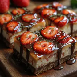 Chocolate Covered Strawberry Cheesecake Bars: A Delectable Indulgence