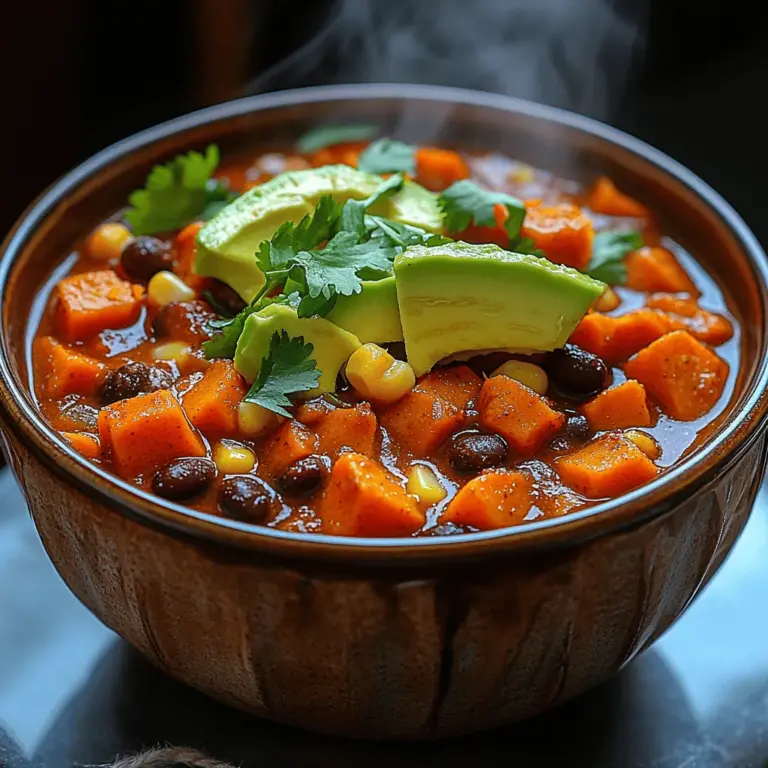 Chili is one of those comforting dishes that can warm you up on a cold day and satisfy your hunger with its hearty ingredients. The Spicy Sweet Potato Black Bean Chili is a delightful twist on traditional chili recipes, bringing together the natural sweetness of sweet potatoes and the robust flavor of black beans. This dish is not only delicious but also incredibly versatile, making it an ideal meal for various dietary preferences, including vegan and gluten-free diets.