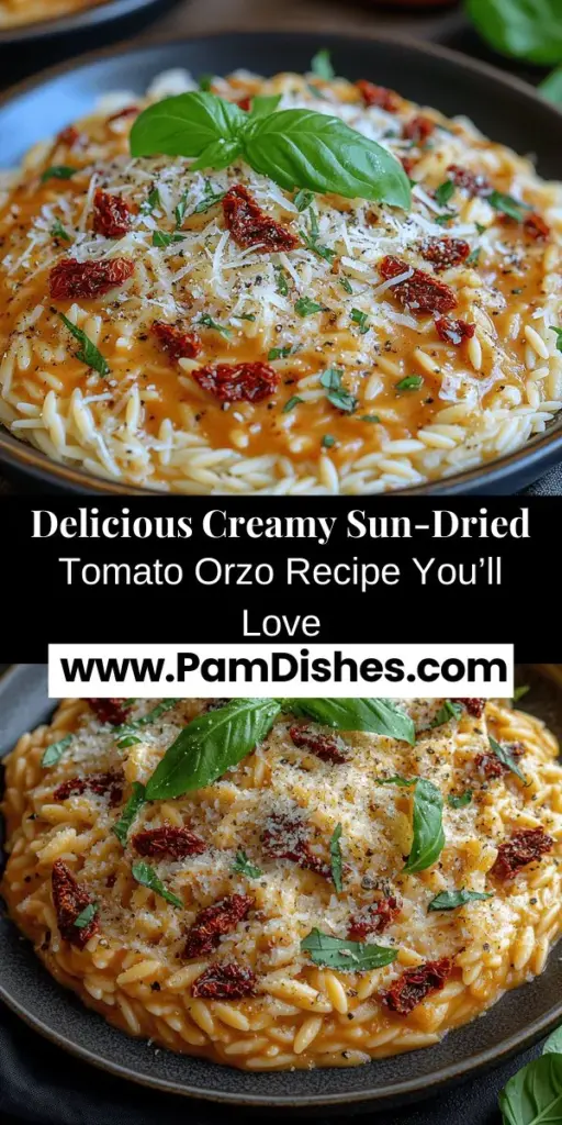 Indulge in the creamy delight of Sun-Dried Tomato Orzo, a pasta dish that elevates any meal with its rich flavors and luxurious texture. This recipe blends heavy cream with tangy sun-dried tomatoes, making it perfect for both weeknight dinners and special occasions. Learn about this unique pasta, its quick cooking time, and discover step-by-step instructions to create a delicious, satisfying dish that will impress family and friends alike. Enjoy a taste of the Mediterranean right at home!