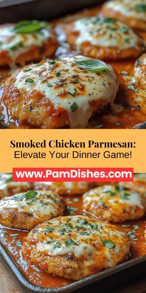 Transform your dinner routine with the Smoked Chicken Parmesan Delight, a delicious twist on a classic comfort food. This recipe elevates the traditional chicken parmesan by infusing juicy, tender chicken with rich, smoky flavors. Discover how to properly smoke chicken, create a crispy coating with panko breadcrumbs, and layer it all with gooey mozzarella and marinara sauce. Perfect for family dinners, this dish will leave everyone craving more. Try it today for a culinary adventure!