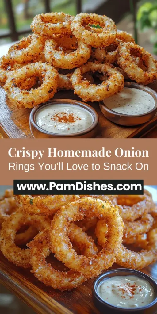 Discover the joy of making extra crispy homemade onion rings with this simple recipe. Perfectly crunchy on the outside and sweet on the inside, these onion rings are a delightful snack or side dish everyone will love. Customize with your favorite spices and enjoy them fresh out of the fryer. Easily adaptable for baking or air frying for a healthier twist, this recipe guarantees a satisfying crunch with every bite. Elevate your meals and impress your guests with this classic favorite!