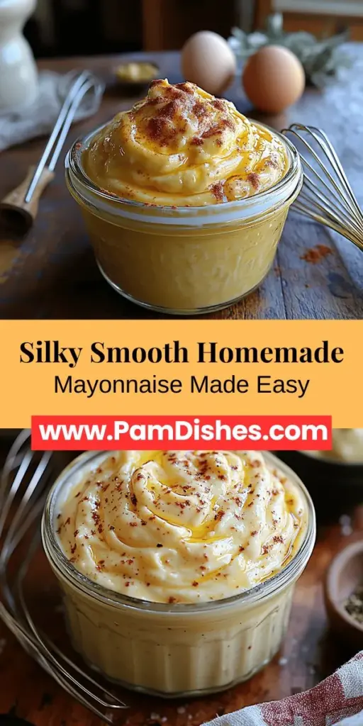 Discover the joy of making your own silky smooth homemade mayonnaise with this easy guide! Elevate your culinary skills with fresh ingredients, including egg yolks, Dijon mustard, and your choice of vinegar or lemon juice. Understand the science of emulsification for that perfect creamy texture, and enjoy customizing flavors to suit your palate. This delicious condiment can enhance sandwiches, dressings, and so much more. Unlock the delicious potential of homemade mayonnaise today!