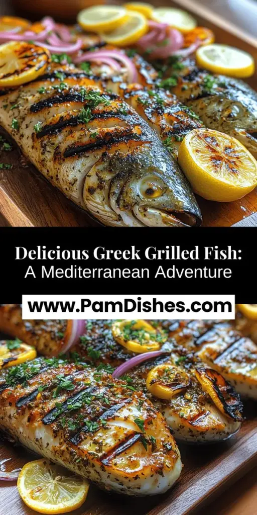 Discover the vibrant flavors of Greek cuisine with this easy Greek Style Grilled Fish recipe. Perfectly grilled fish, enhanced with fresh herbs, lemon, and a simple marinade, captures the essence of Mediterranean cooking. This dish not only celebrates healthy eating with its rich omega-3 content but also showcases the importance of fresh, local ingredients. Whether you're dining outdoors or cooking at home, this recipe is sure to impress and bring everyone together.