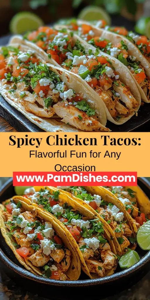 Discover the joy of making Spicy & Flavorful Chicken Tacos, the ultimate dish for any gathering or casual meal. This recipe highlights juicy chicken thighs, a bold spice blend, and fresh toppings that you can customize to suit every taste. With easy preparation steps, these tacos are perfect for busy weeknights or special occasions. From zesty lime to colorful vegetables, every bite is a delightful explosion of flavors. Dive into the enticing world of homemade tacos and impress your friends and family!