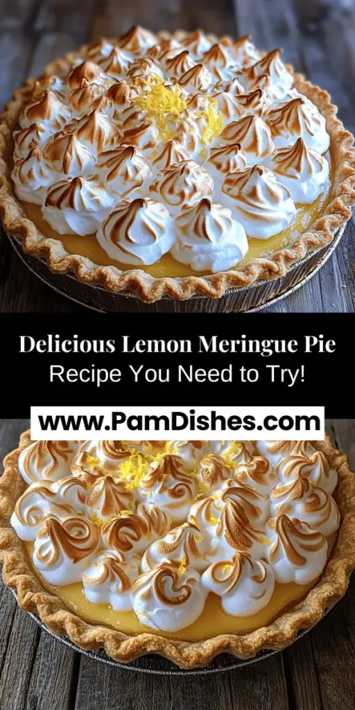 Discover the art of making the perfect lemon meringue pie with this ultimate guide! This classic dessert features a buttery, flaky crust, a zesty lemon filling, and a light, airy meringue that creates a delightful contrast of flavors. Our step-by-step instructions ensure you can craft this timeless treat from scratch, guaranteeing a deliciously tangy and sweet experience that will impress your family and friends. Experience the joy of baking your own lemon meringue pie at home!