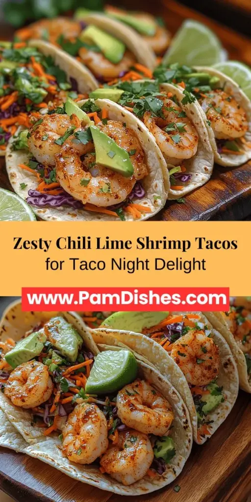 Get ready for Taco Night with these vibrant Chili Lime Shrimp Tacos! Featuring succulent shrimp marinated in a zesty chili-lime mix and topped with a crunchy slaw, these tacos are a delicious, healthy choice for any occasion. Learn to prepare perfect shrimp, create a refreshing slaw, and choose the right tortillas for a balanced meal. Whether it's a weeknight dinner or a gathering with friends, these tacos are sure to impress! Enjoy a flavorful fiesta in every bite!