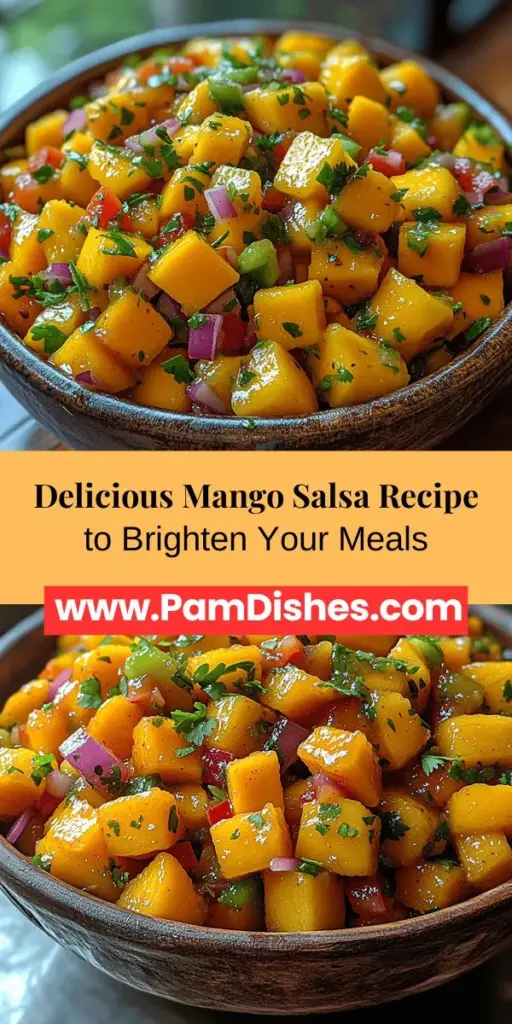 Discover the vibrant flavors of homemade mango salsa with this simple recipe that brings a tropical twist to any meal. Perfect as a topping for grilled fish, a refreshing dip for chips, or a colorful addition to tacos, this easy-to-make salsa showcases ripe mangoes, zesty lime, and a hint of jalapeño for just the right amount of kick. Packed with vitamins and antioxidants, it's a delicious way to enhance your dishes while staying healthy. Enjoy the burst of freshness!
