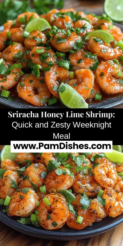 Discover the deliciousness of Sriracha Honey Lime Shrimp, a vibrant dish perfect for any occasion. This easy-to-make recipe blends the heat of Sriracha with the sweetness of honey and zesty lime, creating an unforgettable flavor explosion. Ready in under 30 minutes, it's nutritious, packed with protein, and can be customized to your heat preference. Serve it over rice or alongside fresh veggies for a satisfying meal that will impress family and friends alike. Get cooking and enjoy a culinary delight that's sure to become a favorite!