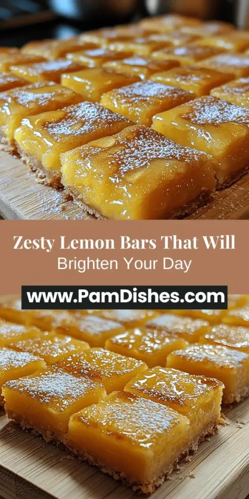 Discover the perfect recipe for zesty lemon bars that offer a delightful balance of tart and sweet flavors. With a buttery crust and smooth lemon filling made from fresh ingredients, these bars are a classic dessert ideal for any occasion. Follow this easy guide to learn about the essential ingredients, detailed preparation steps, and serving suggestions. Whether you're a novice or experienced baker, you'll impress your friends and family with this refreshing treat.