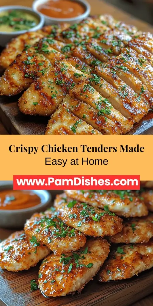 Discover the joy of making your own crispy chicken tenders at home with this easy and delicious recipe! Marinated in buttermilk for tenderness and coated with Panko breadcrumbs for an irresistible crunch, these tenders are perfect for any occasion. Serve them with a variety of dipping sauces like honey mustard or BBQ, and pair them with classic sides like fries or coleslaw. Enjoy a satisfying meal that everyone will love!