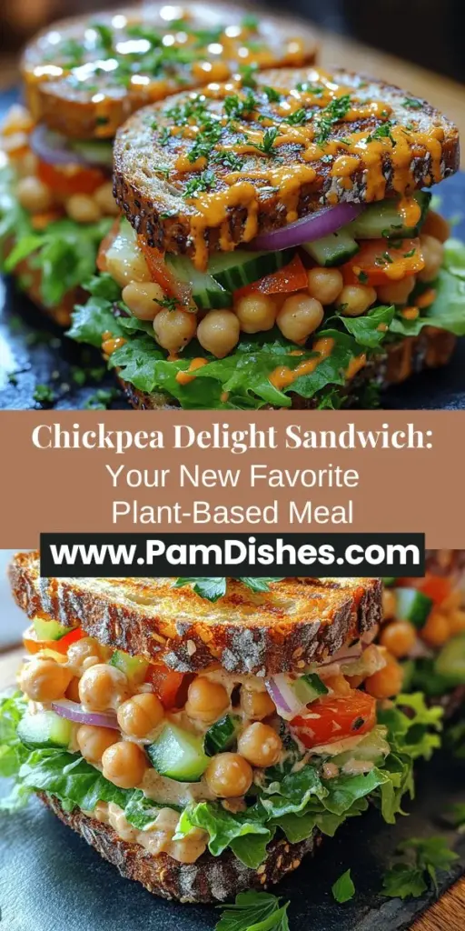 Discover the delicious and nutritious Chickpea Delight Sandwich, a perfect plant-based meal for any occasion. Packed with protein and fiber from chickpeas, this satisfying sandwich is easy to make and fully customizable to suit your taste. Whether you're vegan, vegetarian, or simply looking to eat healthier, this recipe is sure to please. With fresh veggies, zesty seasonings, and a touch of creamy vegan mayo, enjoy a delightful meal that nourishes both your body and the planet.