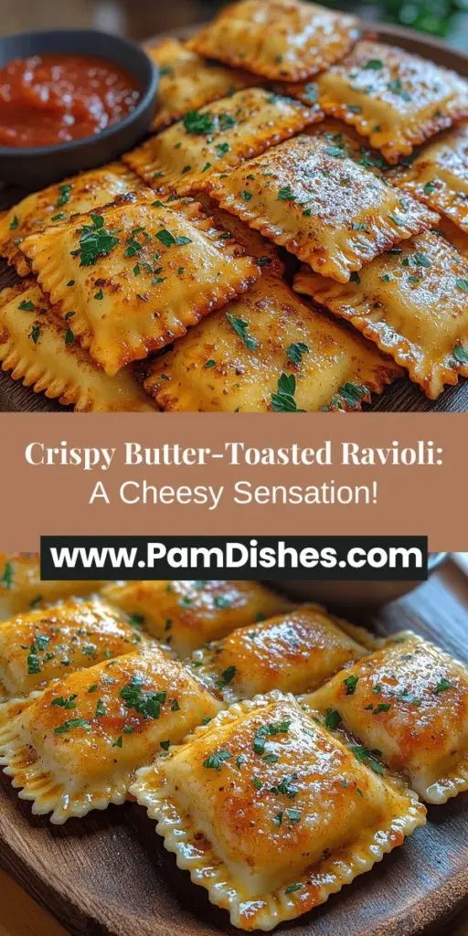 Discover the irresistible combination of crispy and cheesy with Butter-Toasted Ravioli! This quick and delicious dish elevates traditional cheese ravioli into a mouthwatering treat, perfect for any occasion. Dive into the simple cooking process that blends the rich flavors of butter, olive oil, and savory seasonings. Explore various filling options and serving suggestions to customize your meal. Ideal for family dinners or impressing guests, this recipe is sure to delight!