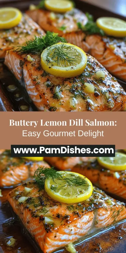 Discover the delightful flavors of Buttery Lemon Dill Salmon with this easy recipe that combines rich salmon with zesty lemon and aromatic dill. Perfect for any occasion, this dish is not only a feast for the eyes but also packed with health benefits, including omega-3 fatty acids and vitamins. With simple preparation steps, you can create a gourmet meal that will impress your family and friends. Dive into this flavorful, nutritious salmon dish that’s as easy to make as it is delicious!