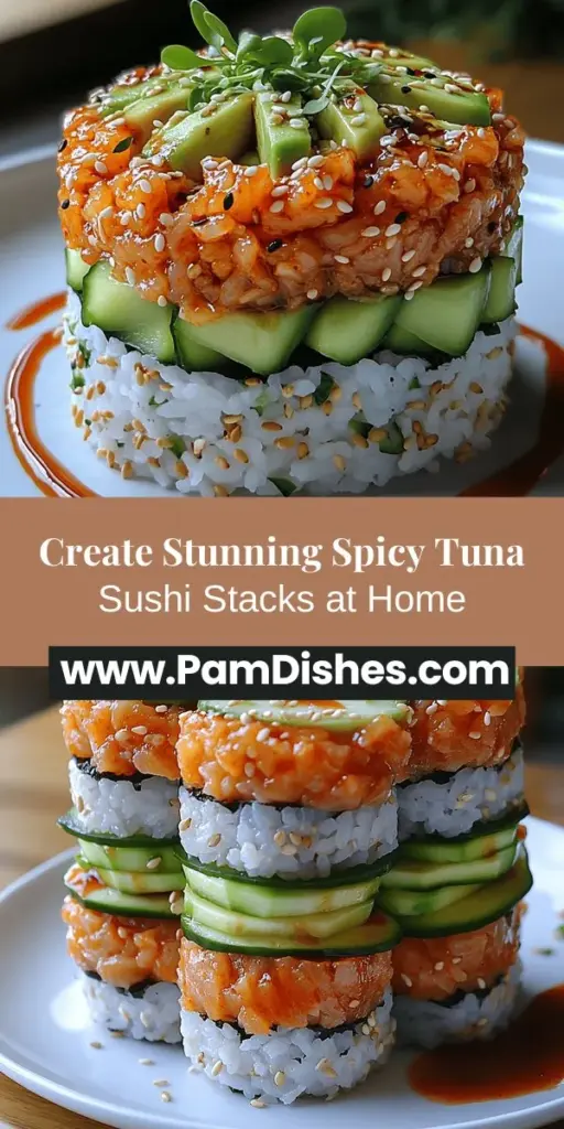 Embark on a culinary adventure with Spicy Tuna Sushi Stacks, a fusion dish that combines the delicate artistry of sushi with bold, vibrant flavors. Crafted with fresh sushi-grade tuna, creamy avocado, crisp cucumber, and perfectly cooked sushi rice, these visually stunning stacks are perfect for impressing guests or enjoying a cozy meal at home. Follow our detailed guide to create these delicious layers and elevate your sushi-making skills. Get ready for an unforgettable treat!