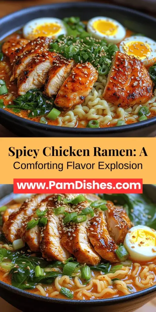 Discover the flavors of Spicy Chicken Ramen Delight, a comforting dish that perfectly combines rich broth, juicy chicken thighs, and a kick of gochujang for added heat. This recipe showcases a delightful blend of textures and tastes, enhanced by fresh vegetables and a creamy garlic sauce. Ideal for chilly evenings or impressive dinner gatherings, each bowl offers a satisfying experience that’s both nourishing and unforgettable. Get ready to impress with this tasty, customizable ramen!