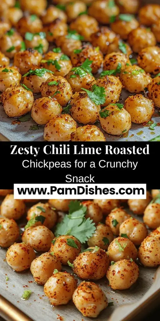 Discover the delicious world of Zesty Chili Lime Roasted Chickpeas, a healthy snack that combines the vibrant flavors of lime and chili for a crunchy treat you won't be able to resist. Chickpeas are not only protein-packed and fiber-rich but also versatile enough to elevate any meal. Perfect for movie nights, salads, or on-the-go munching, this simple recipe is a must-try for anyone looking to add a zesty, nutritious boost to their snack choices. Enjoy the satisfying crunch with every bite!