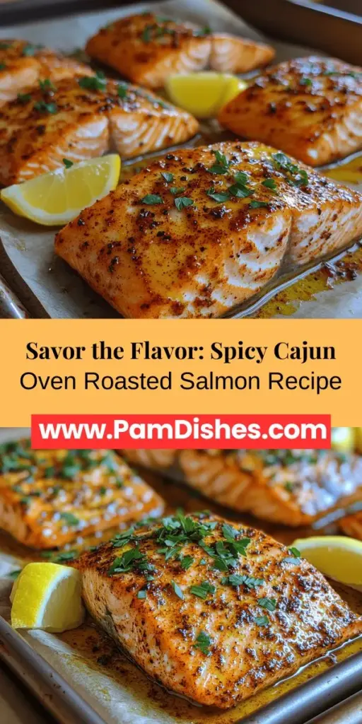 Discover the perfect balance of health and flavor with Spicy Cajun Delight: Oven Roasted Salmon! This dish features tender salmon fillets seasoned with vibrant Cajun spices, offering a tasty culinary experience that's both satisfying and nutritious. Packed with omega-3 fatty acids and high-quality protein, this meal not only delights your palate but also supports heart health. Follow simple preparation steps to create a face-pleasing dinner that's sure to impress your family and friends. Enjoy the symphony of flavors and elevate your weeknight meals!