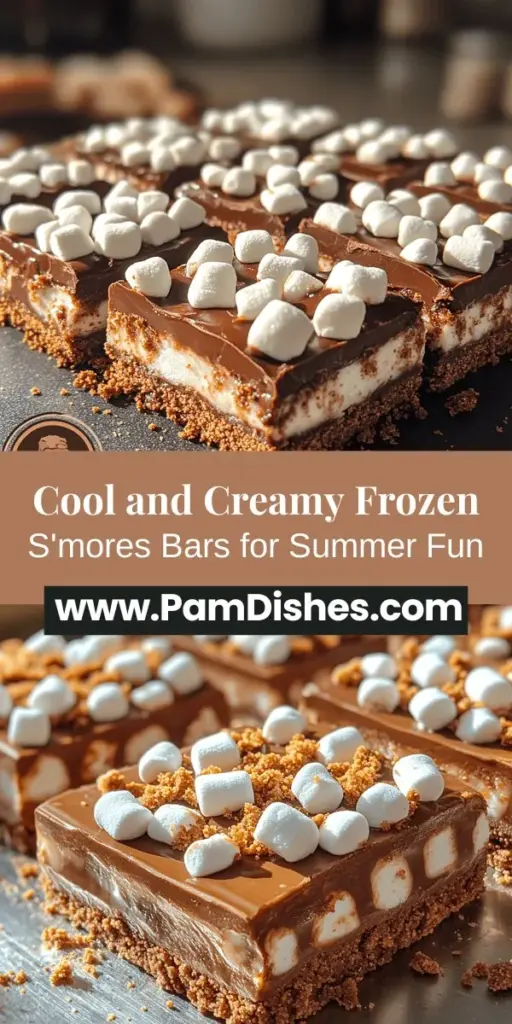 Indulge in the nostalgic flavors of campfire s’mores with a cool twist! This Frozen S’mores Bars recipe combines a crunchy graham cracker crust, creamy chocolate layer, and fluffy marshmallows for a refreshing no-bake dessert. Perfect for summer gatherings or satisfying sweet cravings, these bars are easy to prepare and sure to impress. With just a few pantry staples, you can create a decadent treat that combines tradition and creativity for everyone to enjoy.