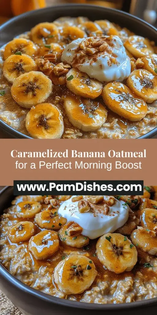 Start your day off right with caramelized banana oatmeal, a wholesome and delicious breakfast that combines the delightful sweetness of caramelized bananas with creamy rolled oats. This easy-to-make dish is not only satisfying but also packed with nutrition, including fiber, potassium, and essential vitamins. Perfect for busy mornings or relaxed weekends, this recipe allows for customization with toppings like nuts or yogurt. Enjoy a warm bowl that nourishes your body and boosts your energy!